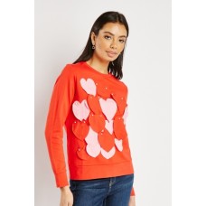 3D Heart Applique Sweater