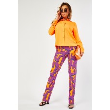 Abstract Print Wide Leg Trousers