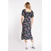 Calico Floral Print Midi Dress