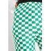 Checkered Flared Leg Elasticated Trousers
