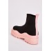 Chunky Sole Knitted Ankle Boots