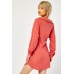 Collared Textured Cut Out Dress