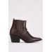 Cut Out Detailed Court Mid Heel Boots