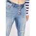 Distressed Denim Cropped Jeans