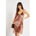 Encrusted Strappy Sequin Dress
