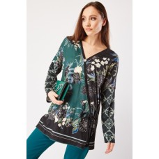 Floral Wrap Tunic Top