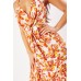 Flower Print Strappy Maxi Dress