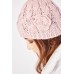 Flower Trim Knitted Beanie Hat