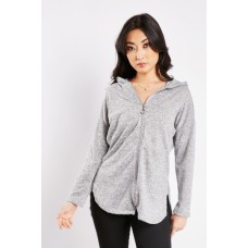 Hooded Jersey Knit Cardigan