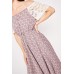 Lace Sleeve Off Shoulder Midi Dress
