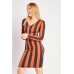 Large Stripes Bodycon Dress