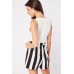 Low Plunge Striped Wrap Playsuit