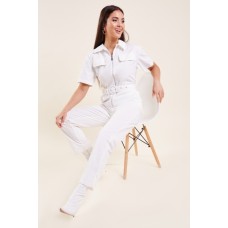 O-Ring Belted Utility Jumpsuit