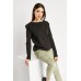 Padded Shoulders Cotton Sweater