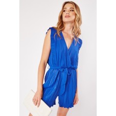 Pleated Wrap Playsuit