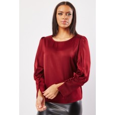 Round Neck Fitted Sleeve Blouse