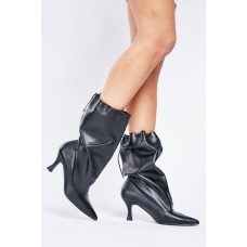 Ruched Heeled Boots