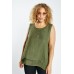 Sleeveless Double Layer Contrast Top