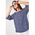 Speckled 3/4 Length Sleeve Top