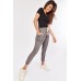 Speckled Jersey Knit Harem Trousers